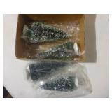 Village Frosted Topiary Trees Set of 4 #52019