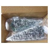 Village Frosted Topiary Trees Set of 2 #52000