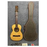 J.G.J Acoustic Guitar with Case, strings, tuner