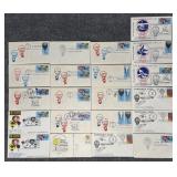 1980's Ballon Flight Stamped Envelopes, some are