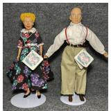 1988 Fred and Ethel Mertz, I Love Lucy, 15' dolls