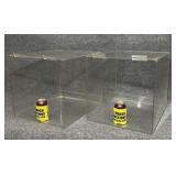 2 Plexiglass Stackable Shelves, 15.5' w x 20' d x