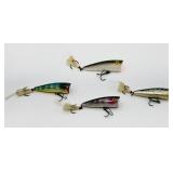 4 ZELL ROWLAND Pop-R Fishing Lures, 2 Classic, 1
