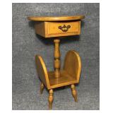 Maple Side Table with Magazine Rack, Winchendon