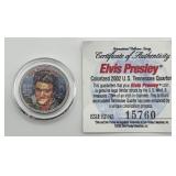 2002 Colorized Elvis Presley Quarter, Tennessee,