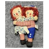 Vtg Raggedy Ann and Andy Hugging Dolls,