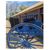 Blue two wheel road cart
