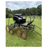 four-wheeled horse-drawn pleasure driving carriage