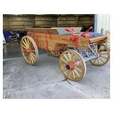 Natural Wood Dump Wagon