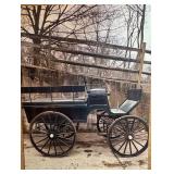 Green and white pleasure cart