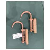 Early Pair of Steel Ladder Hooks From Fire Ladder