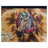 Horse Head and Horse shoe  Chase Lap robe