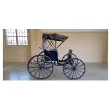 Drop Front Phaeton w/ Folding Blue Top & Shafts