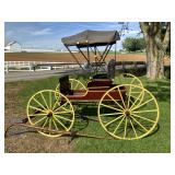 Yellow & Burgandy Top Buggy