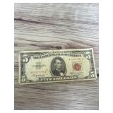 1963 five dollar red seal