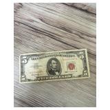 1963 five dollar red seal