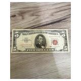 1963 five dollar red seal