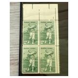 Bobby Jones 18c block of 4 stamps