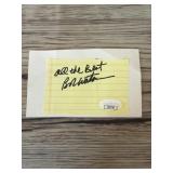Bob Watson signed postcard, JSA COA