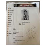 Bob Kurland signed page