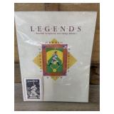 Legends, baseball state book with stamps, unused