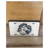 Unc license plate and holder