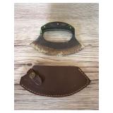 Ulu knife with sheath