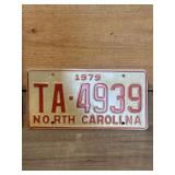 New 1979 North Carolina Carolina license plate
