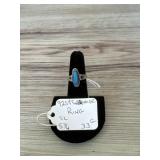 .925 turquoise ring size 5 3/4 3.3 g