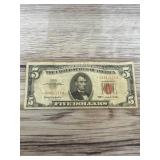 1963 five dollar red seal
