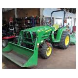 John Deere 3038E with 429 Hours, 305 Front End