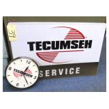 Tecumseh Clock and Sign