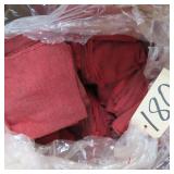 Box of UNUSED Red Shop Rags