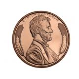 One Ounce Copper Lincoln Head Round