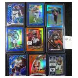 Nine (9) Football Serial #d Cards incl. Nick Chubb