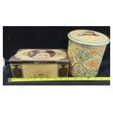 NO SHIPPING: TWO (2) Old Larger Tins,