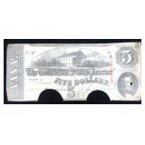 1863 Confederate States of America $5