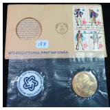 1975 Bicentennial FDC with Medal