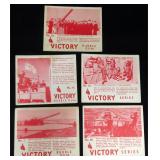 Five (5) WWI Victory Bubble Gum Trading Cards!