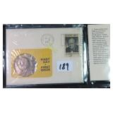 1965 Churchill Crown and Stamp. 1st Day Issue.