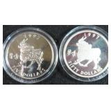 Silver 1997 Year of the Ox Coin Set, One Troy