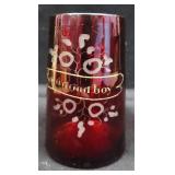 3.75" 19th Century Ruby Red Glass "For a Good Boy"
