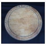 Early Carved 10.5" Bread Board, Used So Much