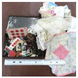 Vintage Buttons and Hankies! Super Estate Find.