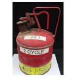 Vintage 2 Cycle Oil Metal Can, One Gallon. Pick Up