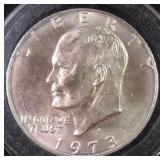SILVER 1973-S IKE Dollar, $10.80 MELT