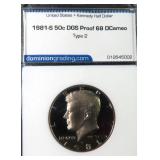 1981-S Kennedy Half Dollar DGS PR68DCameo