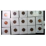 Twenty-One (21) Canadian One Cents, Date Range