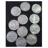 Eleven (11) Buffalo Nickels (some are dateless)