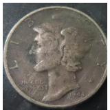 1944 Silver Mercury Dime